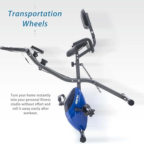 Miniatura 6 de Merax Bicicleta de entrenamiento para el hogar bicicleta estática reclinada 2 en 1 y posiciones verticales de bicicleta de ciclismo para interiores,