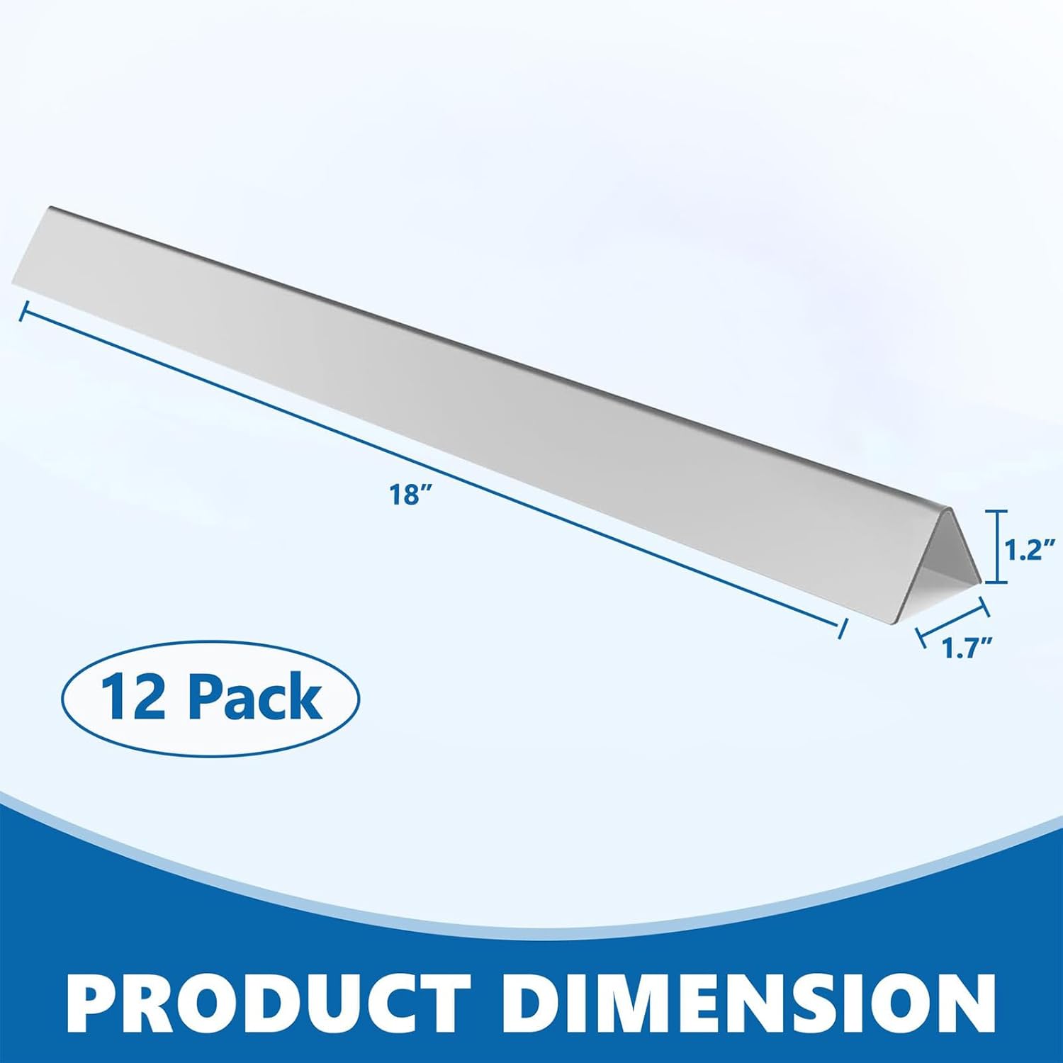 SafBbcue 67670 18" Flavorizer Bars Replacement Parts for Summit 600 Series Grills Summit E/S-650/640/660/670 Gas Grill Parts,12PCS 16GA Stainless Steel Flavor Bars Replace for Weber 67671