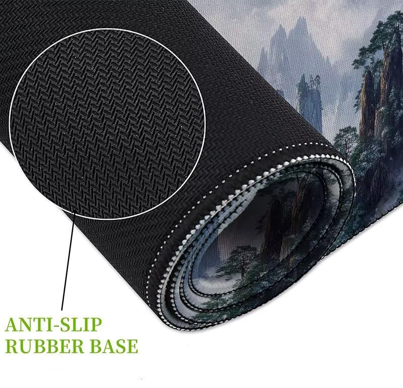 Tapis de souris gaming XXL de haute densité avec finitions bords cousus robustes