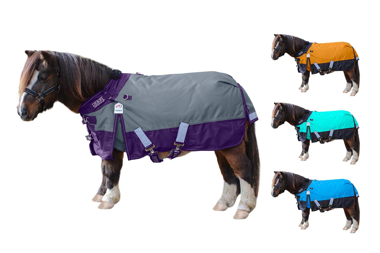 Derby Originals Nordic-Tough 1200D Heavyweight Mini Horse & Pony Turnout Blanket – Waterproof, Reflective, 300g Insulation, Triple-Layer Design, 210T Lining, 2-Year Warranty
