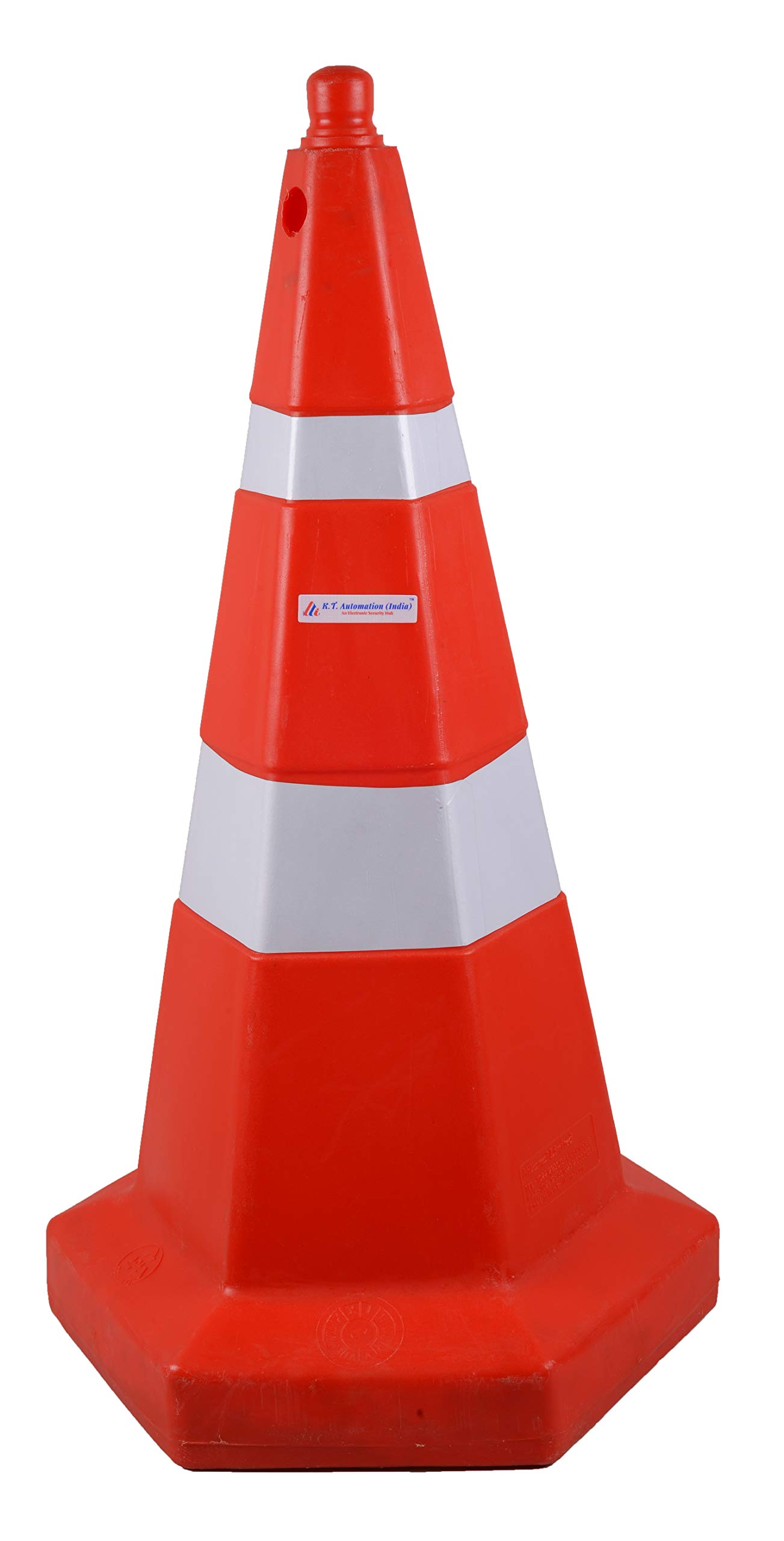 K T I® Traffic Cones, Plastic Safety Agility Field Marker Cones, Unbreakable PVC Construction Cones with Reflective Strips Collar for Home Road Parking Use - 750 mm-picture-17