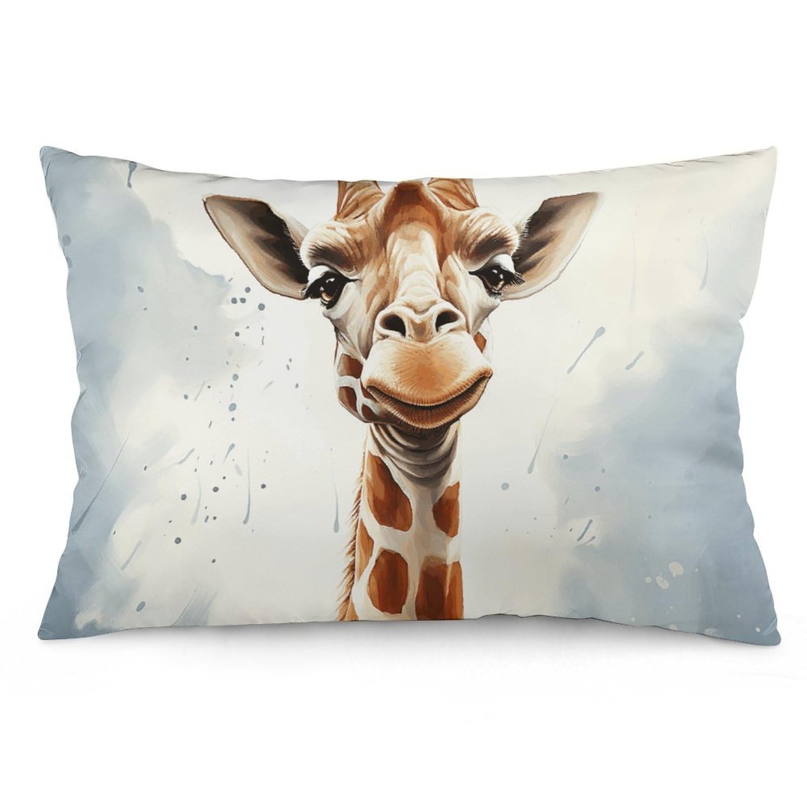 NTVOWPZO 2 Pack Decoration Throw Pillow Covers 20"x30" Pillowcases Covers Clever Giraffe Pillowcases Modern Farmhouse Home Decor Sofa Cushions Covers for Couch Bed Living Room