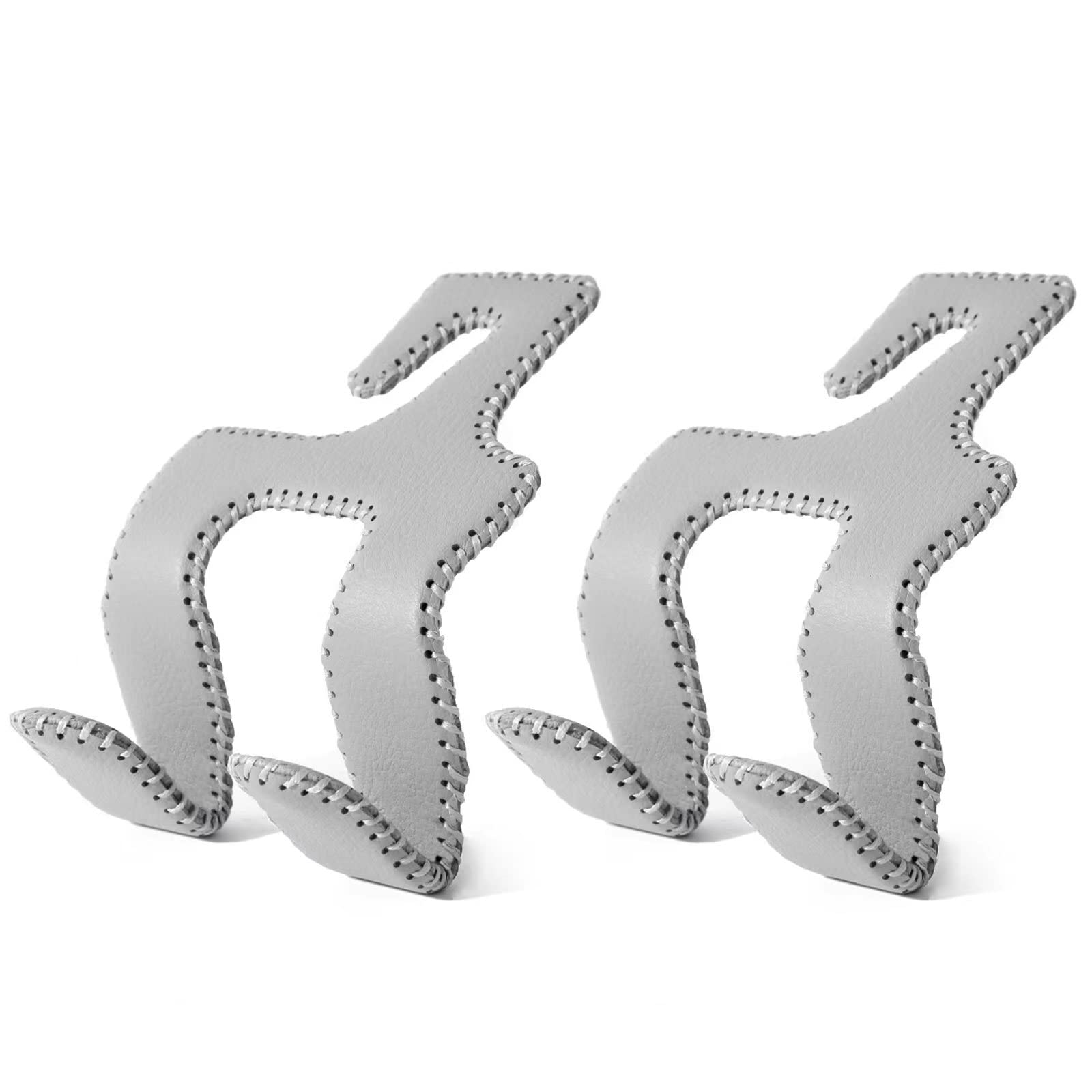 AMVOYOA 【2021 Upgraded】 Car Purse Hook, 2 in 1 Car Seat Headrest Hooks Durable Hanger Storage Holder Leather Organizer for Hanging Grocery Bags, 2