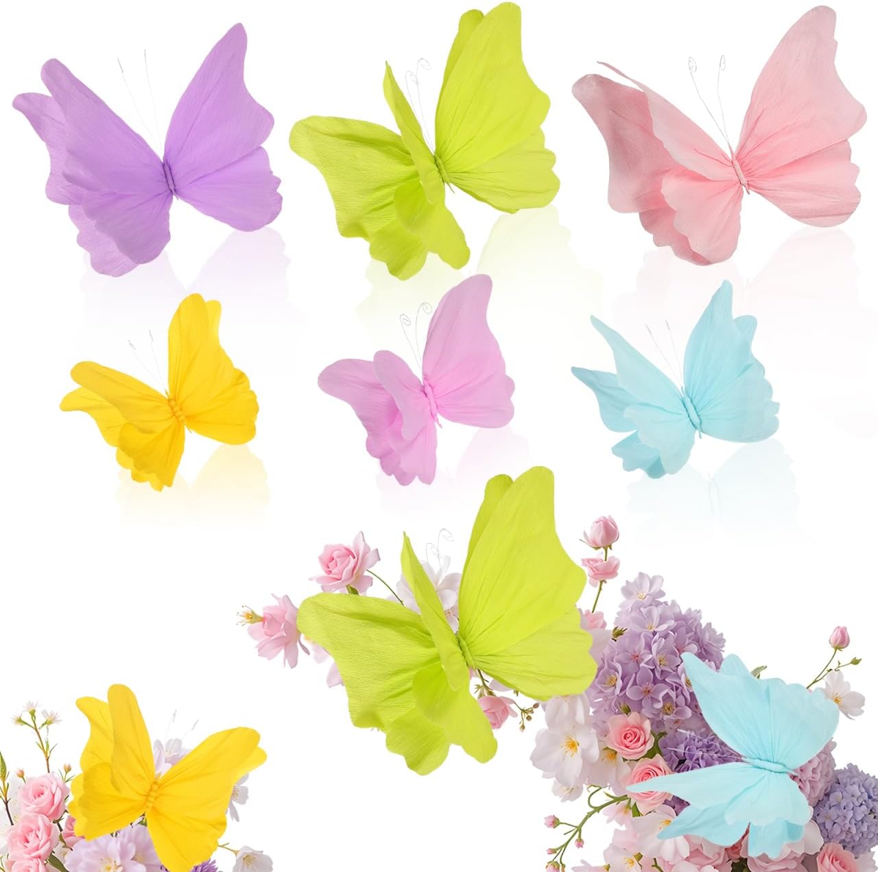 NOLITOY 3D Paper Hanging Butterfly Decorations Garden Party Decorations