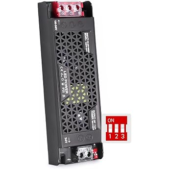BRIMETI LED Transformer 230 V to 24 V 150 W Dimmable Transformer 6.2 A Extra Thin Power Supply Voltage Driver Switching Power
