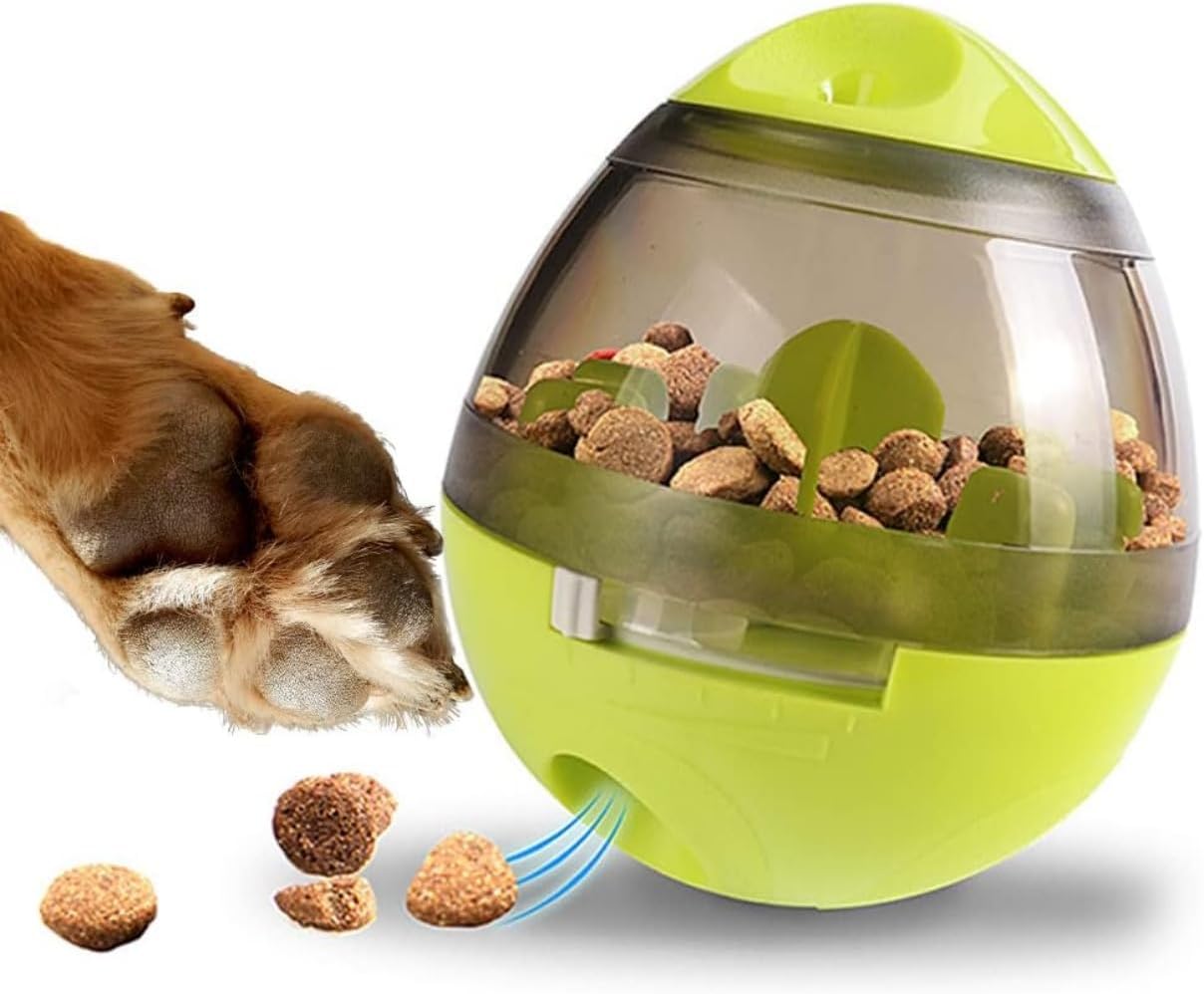 Mumoo Bear Treat Dispensing Dog Toy - Dog Treat Ball/Food Dispenser/Interactive Toys/Slow Eating Treat Ball for Small Medium Dogs and Cats (Green)