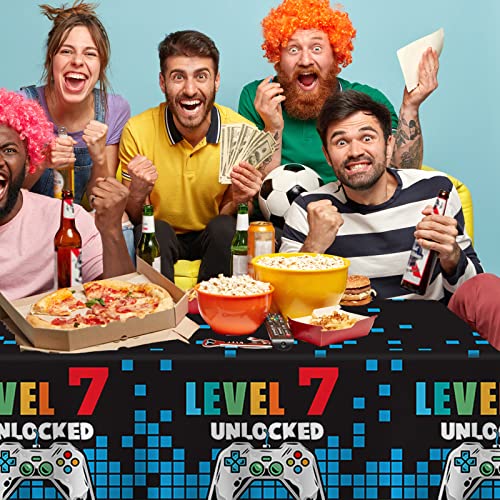 Orikek 7Th Happy Birthday Party Supplies Tablecloth Decorations For Video Game Kids Official Teen Player On Birthday Party Decoration Picnic Camping Plastic Table Cover Supplies #TOP4