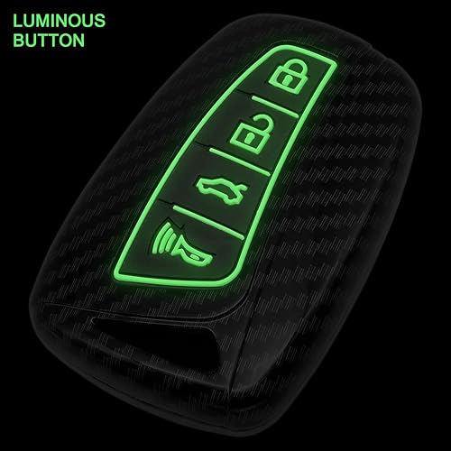 Miniatura 2 de TANGSEN Smart Key Fob - Funda protectora personalizada compatible con Hyundai Azera EQUUS Genesis Santa FE Sport 3 4 botones sin llave control