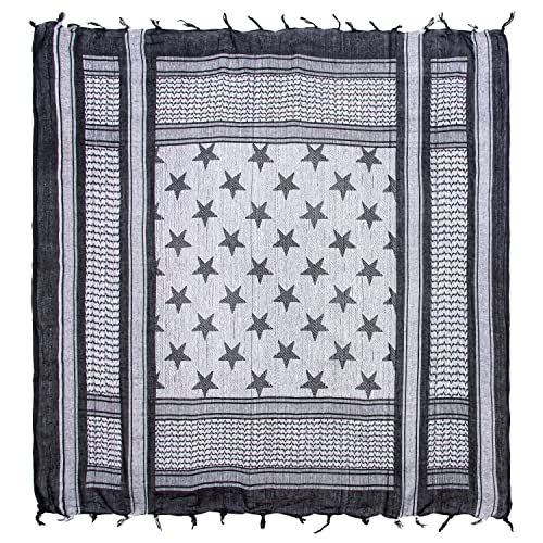 Image of Mato & Hash Stars And Stripes Military Shemagh Tactical 100% Cotton Scarf Head Wrap