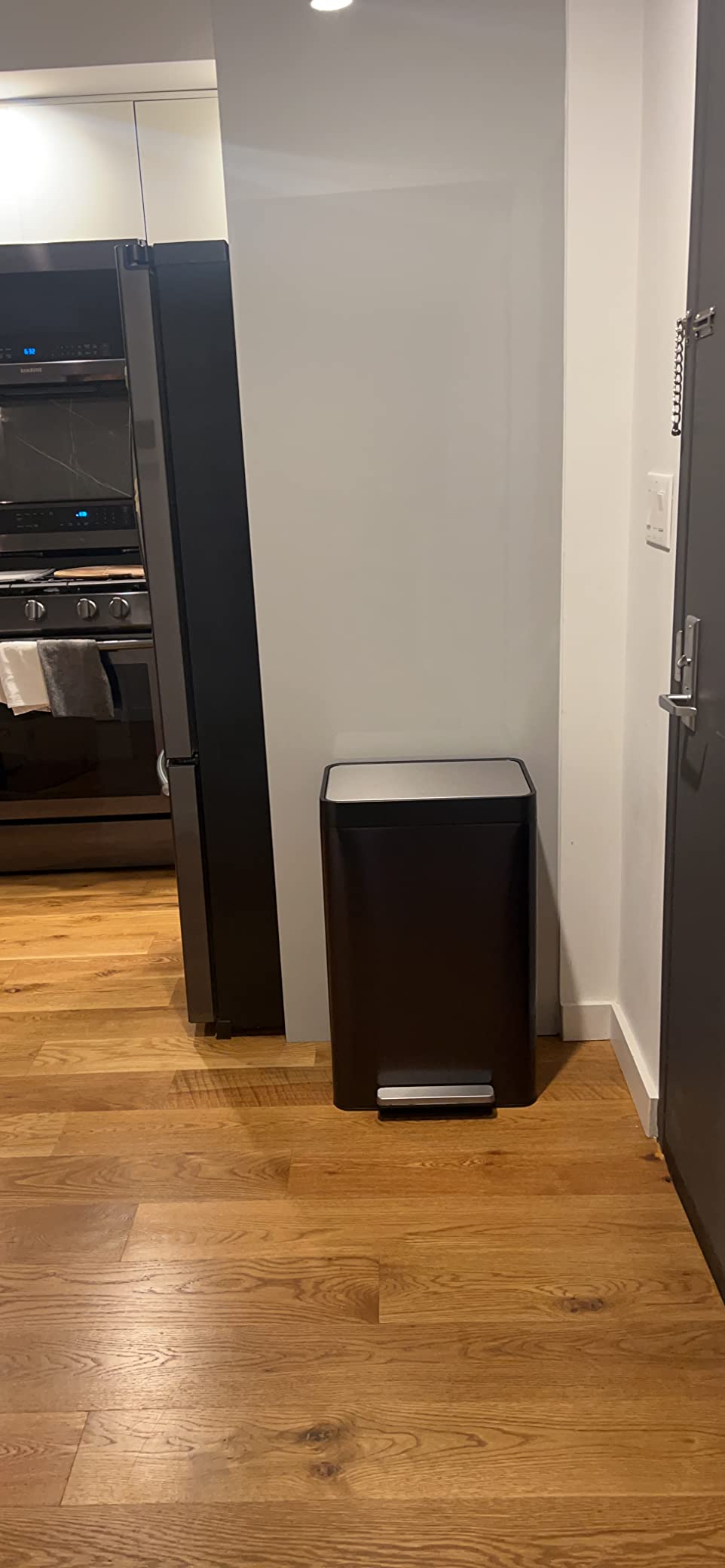 23/mo Finance Kohler Step Trash Can, 13 Gallon, Black Stainless