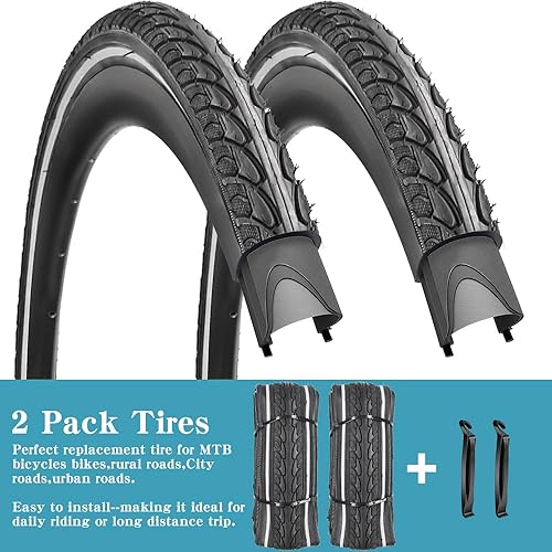 Miniatura 5 de SIMEIQI Neumático de bicicleta 700X35C con neumáticos de bicicleta plegables de pared reflectante