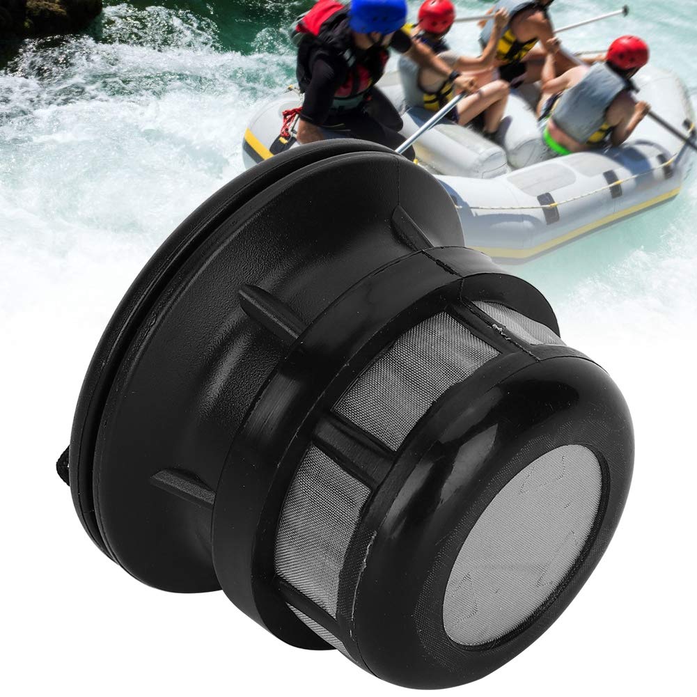 Valvola di Ricambio per Aria per Barche, Gas con Filtro a Rete, 3 Pezzi, Sicurezza per Tende gonfiabili, gommoni e Kayak (Nero)