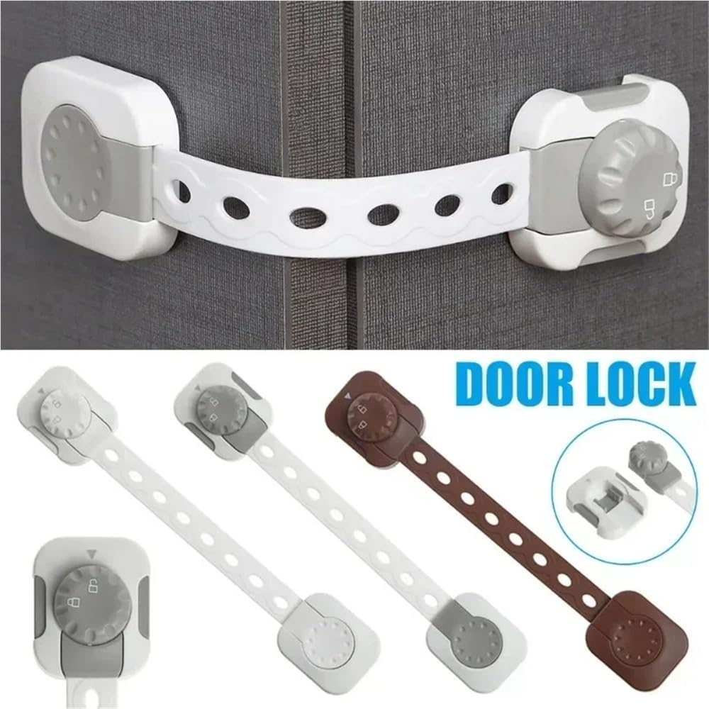 Child Safety Locks Multifunction Plastic Safety Latches for Cabinet Door and Drawer Baby Proof Your Cabinets(10 Pcs)