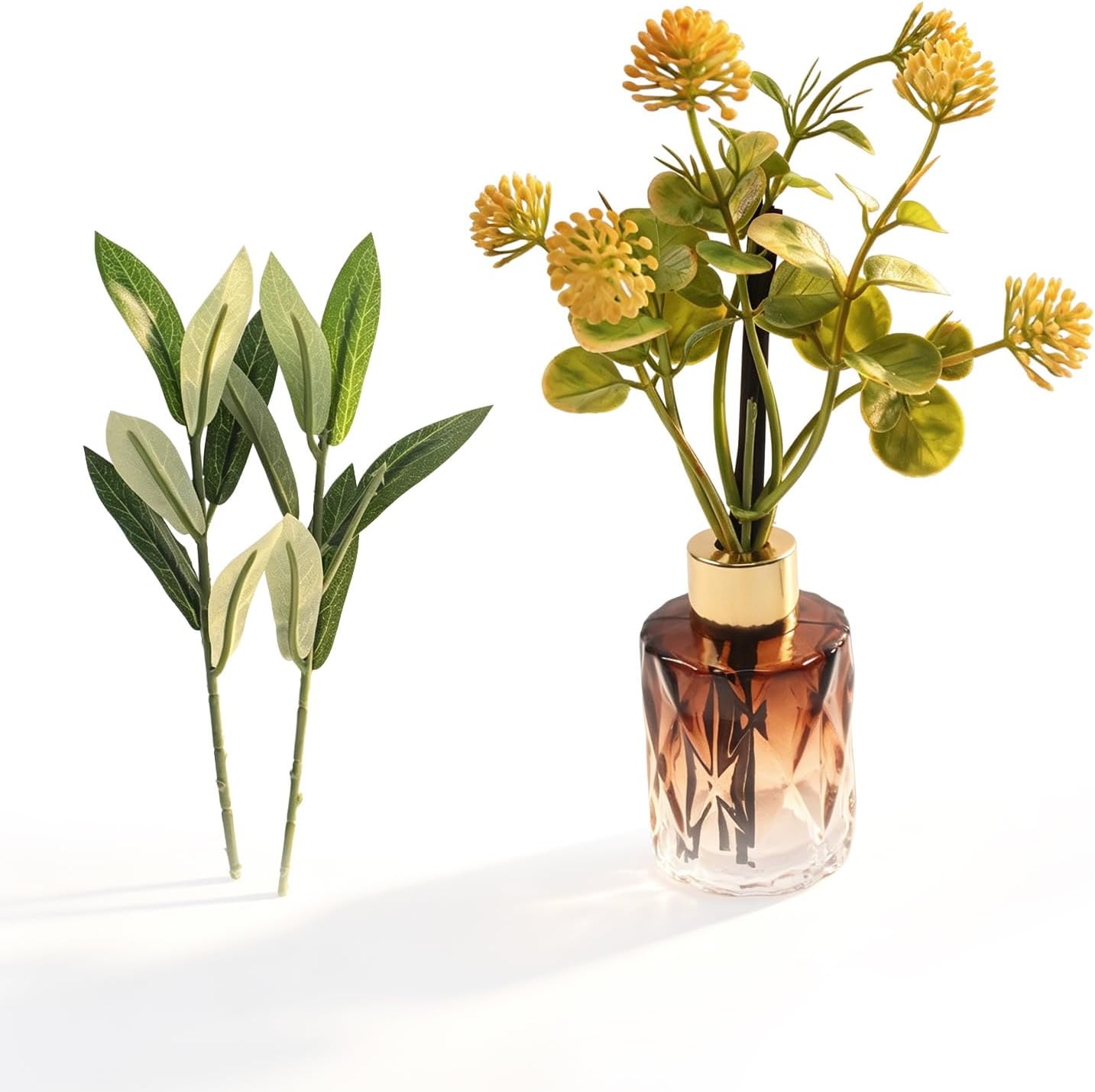 Botella Diffuser de Vidrio Vacía con Varillas y Plantas Decorativas miniatura 1