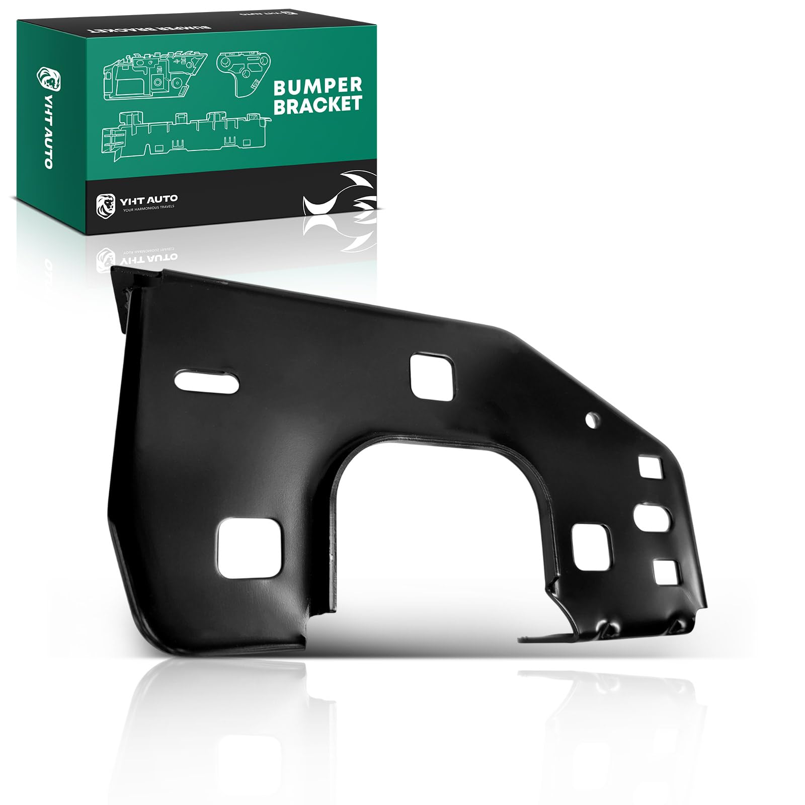 YHTAUTO Front Inner Right Side Bumper Bracket Compatible with Chevrolet Silverado 1500 2019-2025, Silverado 1500 LTD 2022 & GMC Sierra 1500 2019-2025,