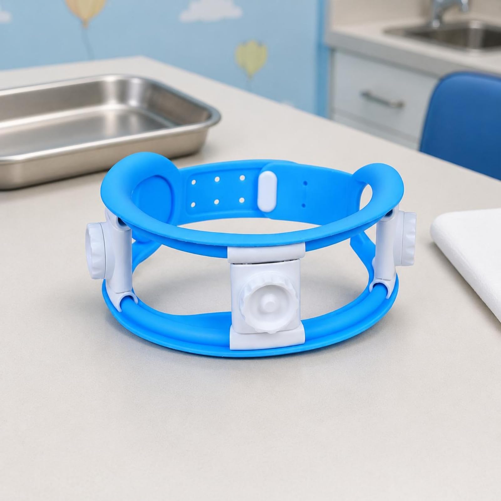 Sostegno Cervicale Pediatrico con Cinghie in Silicone Morbido Regolabili per Controllo Personalizzato Adatto per attività Quotidiane E del Collo
