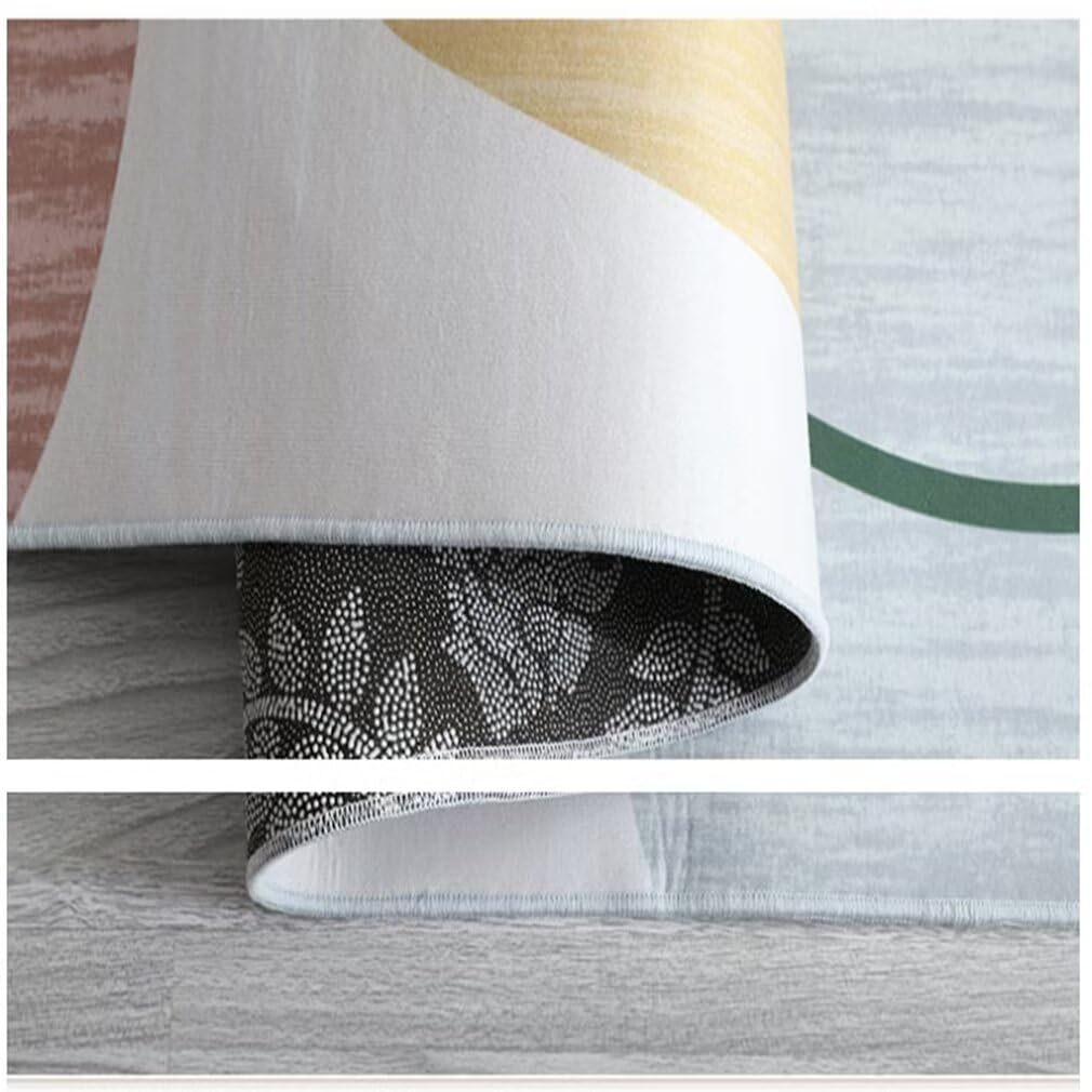 Tappeto blu grigio 140 x 200 cm, morbido e facile da pulire, per camere da letto e soggiorni, elegante runner per corridoi, arredamento accogliente per la casa