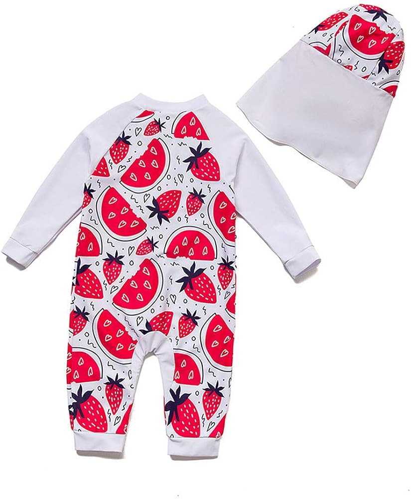Baby Girl Sunsuits Full-Length Zipper UPF 50+ Sun Protection One Piece Swimwear with Sun Cap: Clothing, Shoes & Jewelry