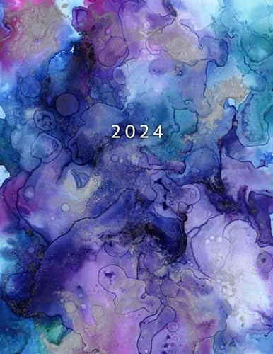 2024 Week To View With Hourly Schedule  Weekly Planner January - December  8.5 x 11 Dated Agenda  Appointment Calendar  Organizer Book With Time