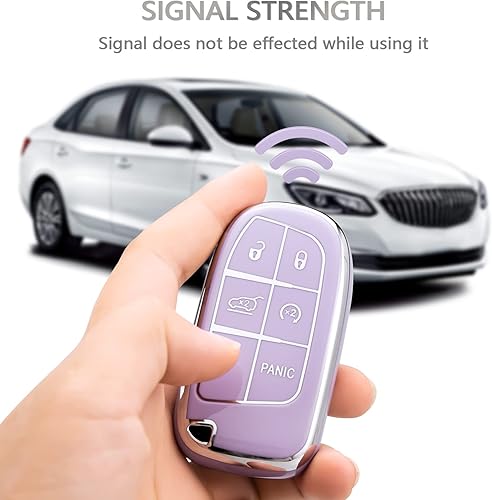 Miniatura 5 de OFFCURVE Funda para llave de automóvil Dodge Jeep, funda para llave de automóvil para Dodge Charger Challenger Dart Journey Durango Grand Caravan