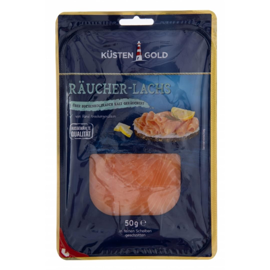 Räucher-Lachs 50 gramm X 5 STÜCK [Frischegarantie]