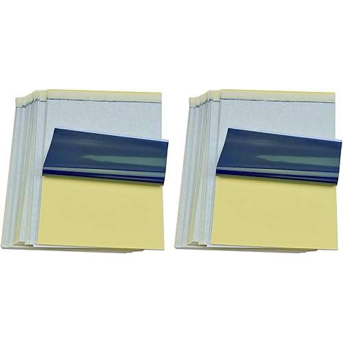 Tattoo Transfer Paper,New Star Tattoo Thermal Tattoo Stencil Paper 100 Count Sheet 4 Layers 8 1/2" x 11" A4 Size Transfer Paper for Tattoos (Pack of 2)