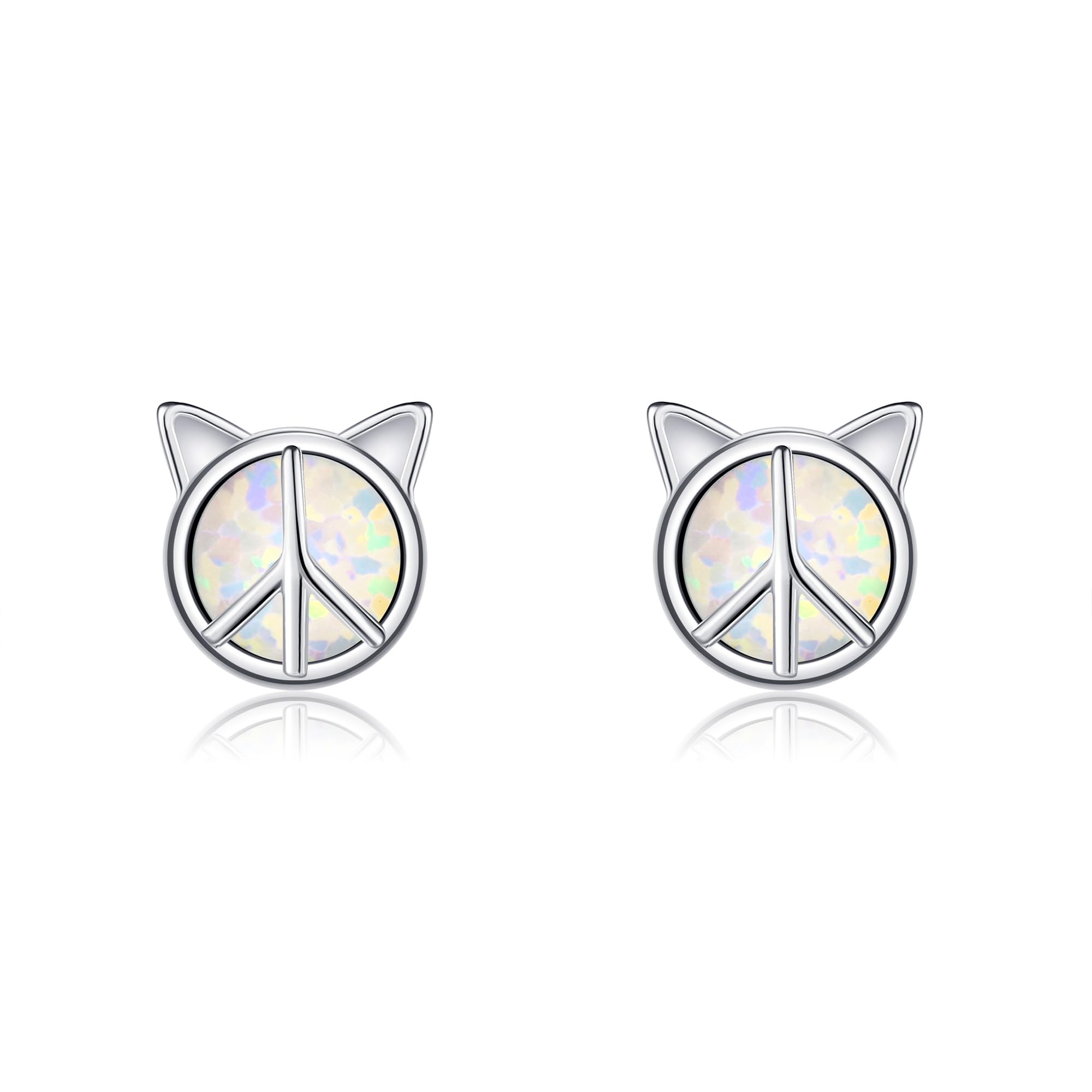 Pendientes de gato de plata de ley, el regalo ideal de joyería 7