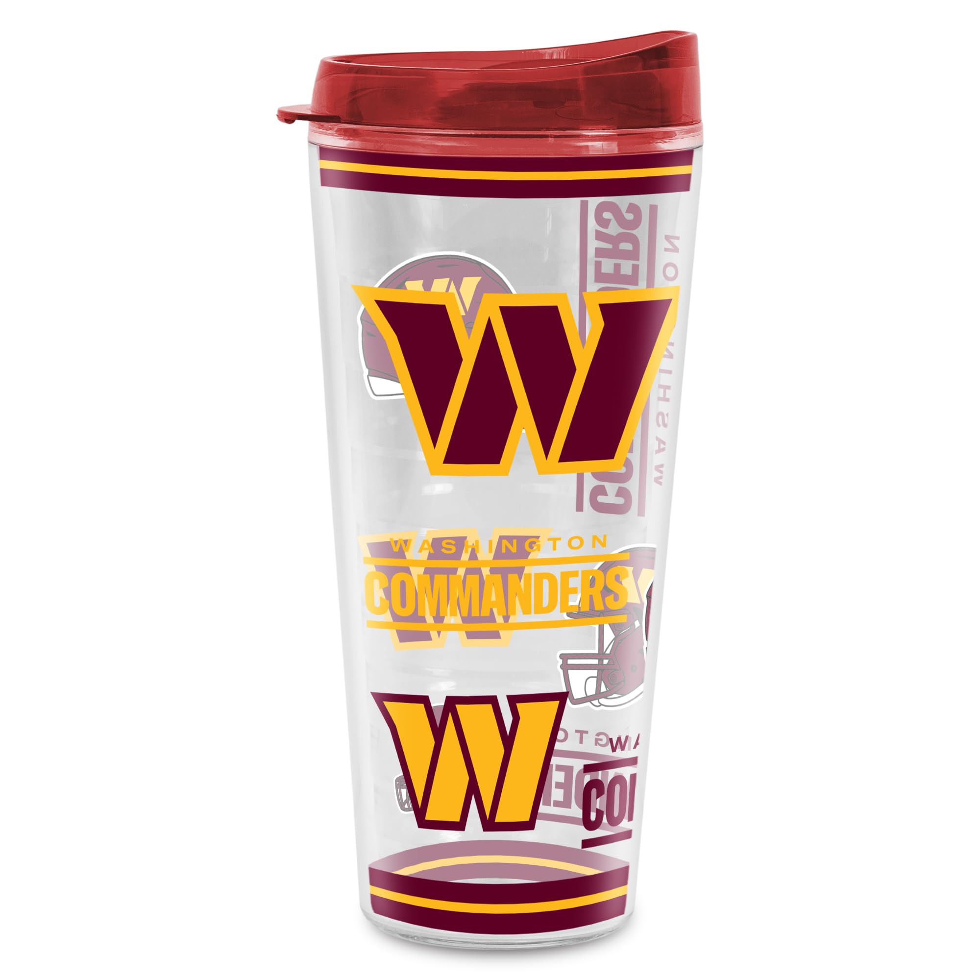 Rico Industries NFL Football Washington Commanders Double Wall 20oz Tritan Tumbler
