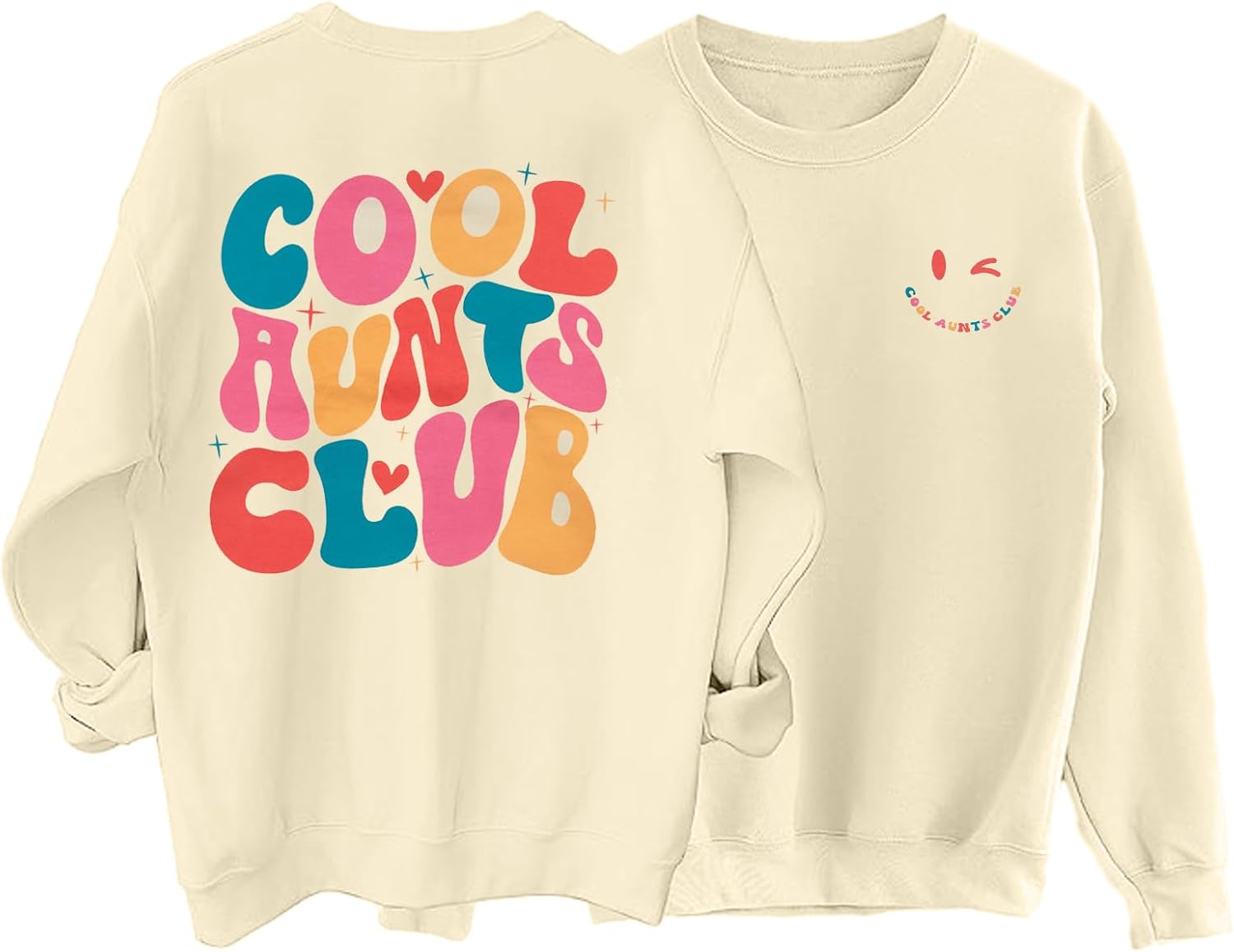 ASTANFY Women Aunt Sweatshirt Cool Aunts Club Crewneck Sweatshirt Auntie Long Sleeve Lightweight Shirt for Aunt Gift - Image 6