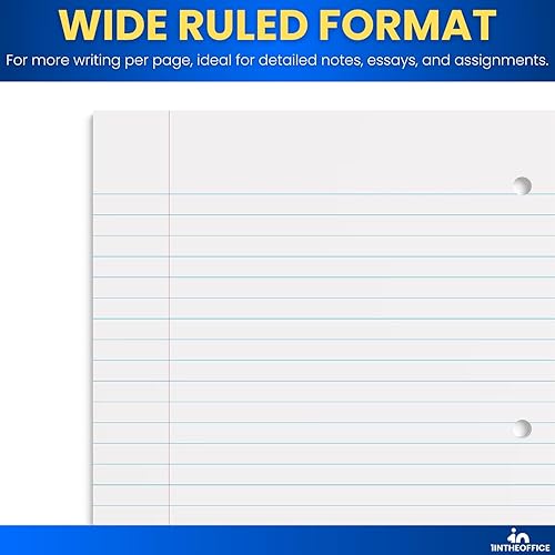 Miniatura 4 de 1InTheOffice Cuaderno de espiral con rayas universitarias de 10.5 x 7.5 pulgadas, cuadernos de 1 materia, cuadernos de espiral encuadernados con
