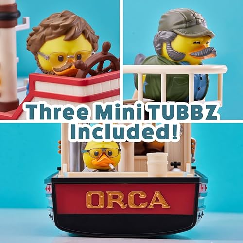 Miniatura 10 de TUBBZ Giant Bruce (Scuba Tank) Figura coleccionable de pato de goma de vinilo - Producto oficial de Jaws, Thriller TV y películas