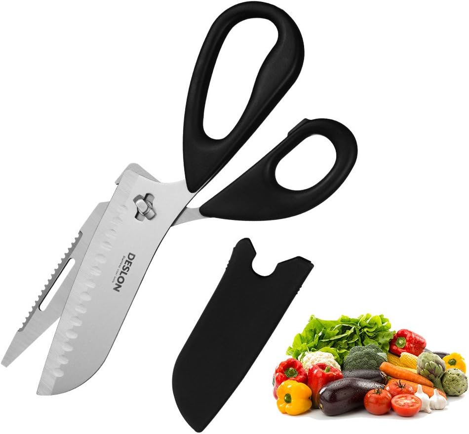 Kitchen Scissors, Ultra Sharp Multipurpose Heavy Duty Kitchen Shears, Santoku Shears for Chicken, Fish, Vegetable, Fruit, Bones
