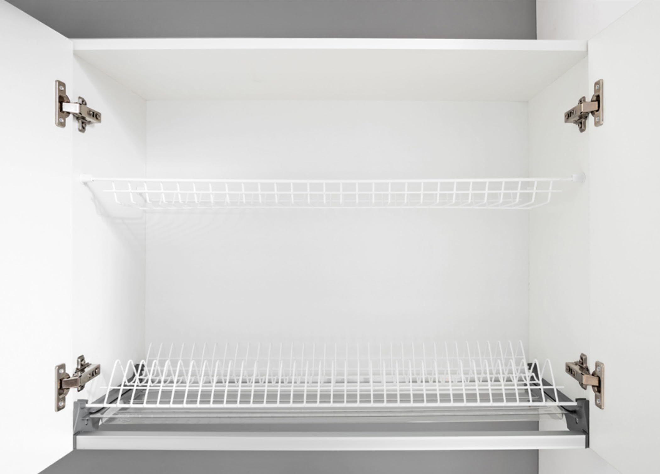 Moderne Küchenzeile ohne Elektrogeräte in Beton – Einbauküche mit viel Stauraum – Erweiterbares 2,8-m-Set inkl. Arbeitsplatten in Beton – 280 x 82 x 46 cm (B/H/T)