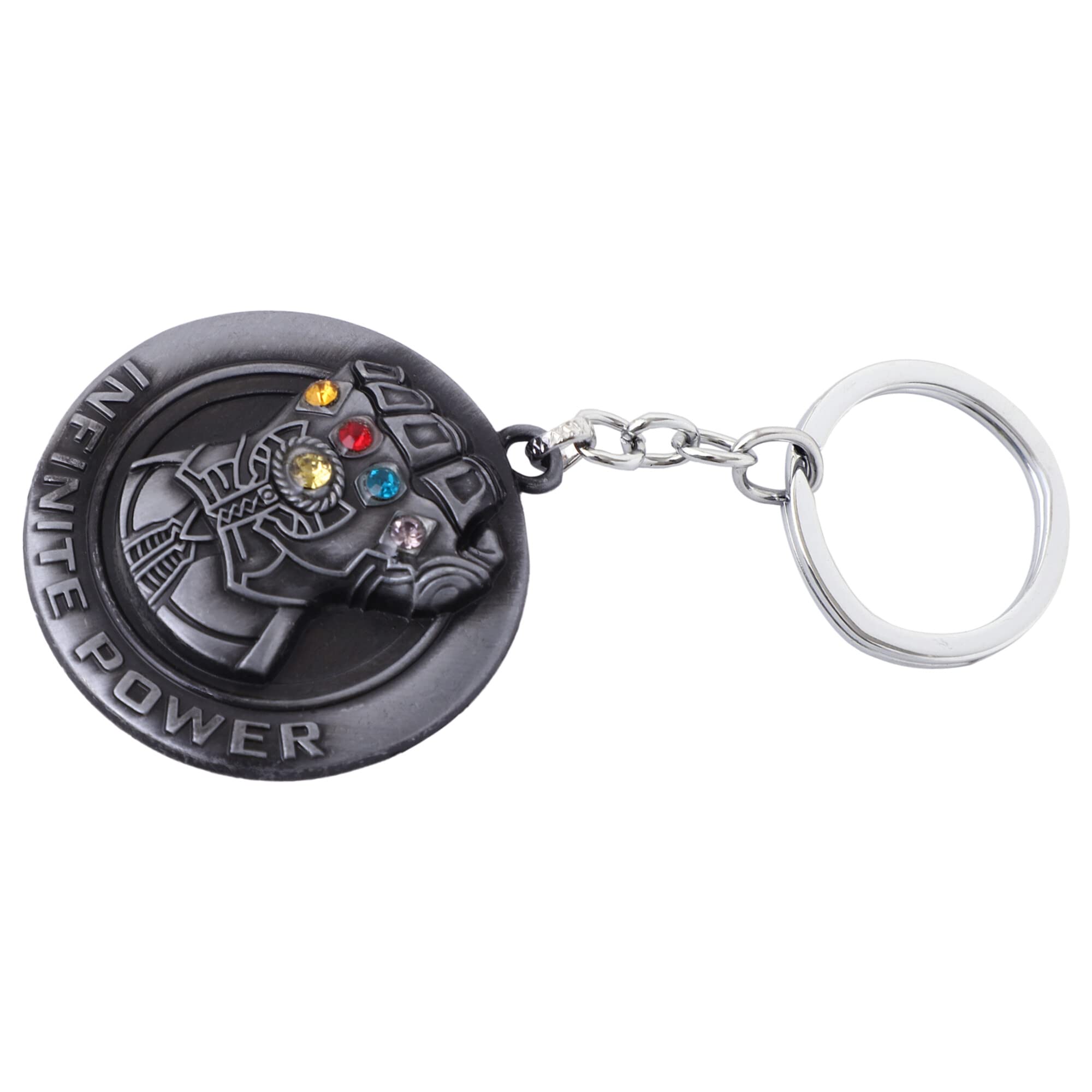 zyzta Avengers Infinity War Thanos Hand Gauntlet Metal Key chain/Key Ring, Silver-picture-12