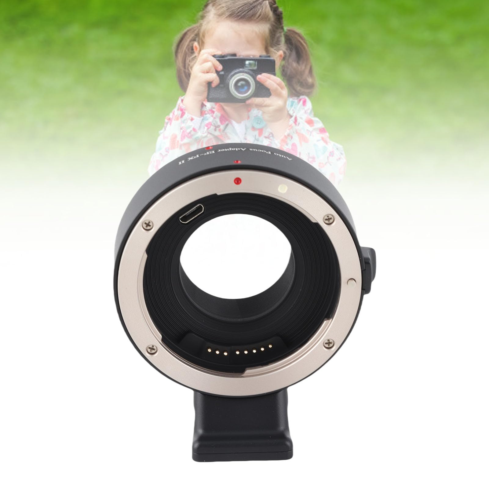 Alomejor Camera Lens Adapter for FX Mount | Costruzione in metallo, Supporta autofocus, Trasferimento dati EXIF, Compatibile con la serie X T