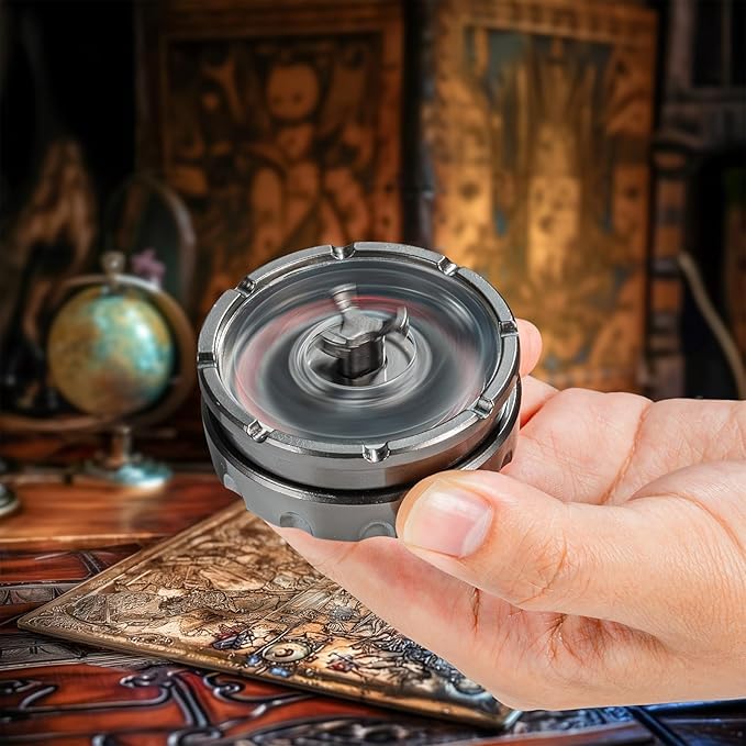 D20 Roulette Fidget Spinner for DND Dice Set, 7-in-1 Metal D&D Dice for Dungeons and Dragon Game, Mini Roulette Wheel Fidget for RPG Role Playing Table Game, Unique Dice Spinner for DND Gift