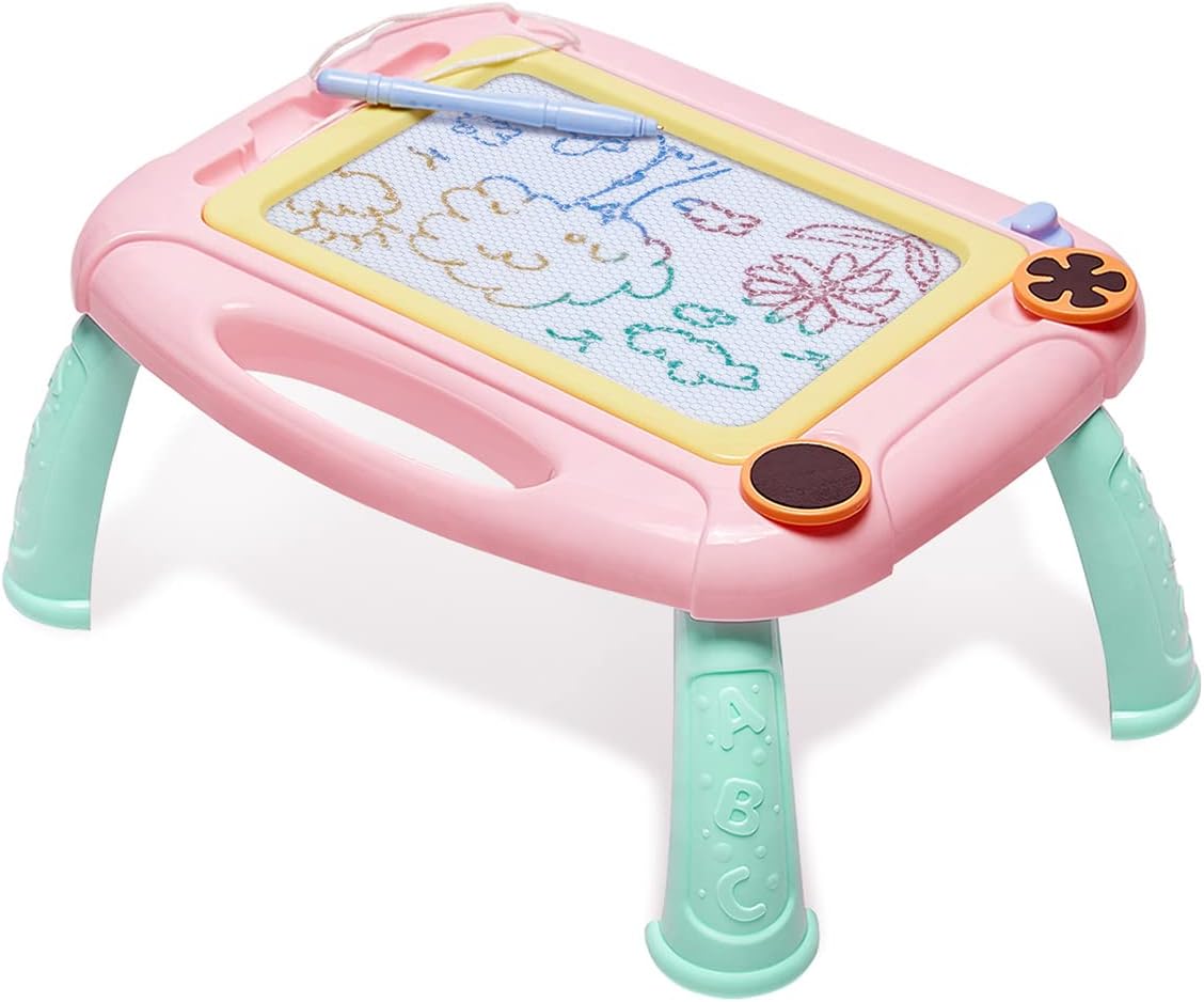 LODBY (Pink) - Toys for 1 2 3 4 Year Old Girls Gifts, Kids Magnetic Drawing Board for Girls Birthday Gifts for 1 2 3 4 Year Old Girls Gifts . -4,Magna Doodle Drawing Pad for Toddler Girls Toys . -4