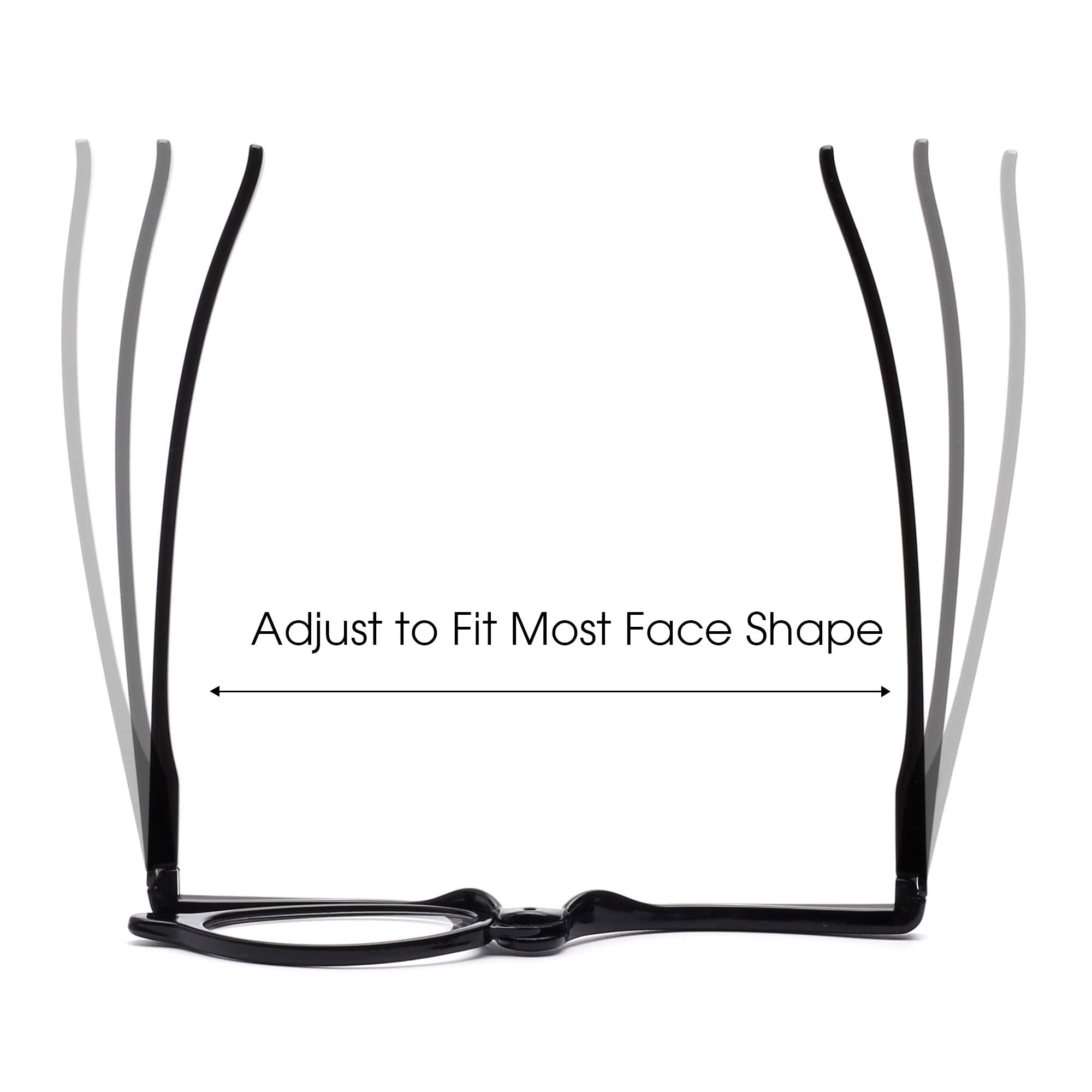 JM Maquillaje Gafas de Lectura Lupa Flip Down Cosméticos Lectores para Mujeres — view 5