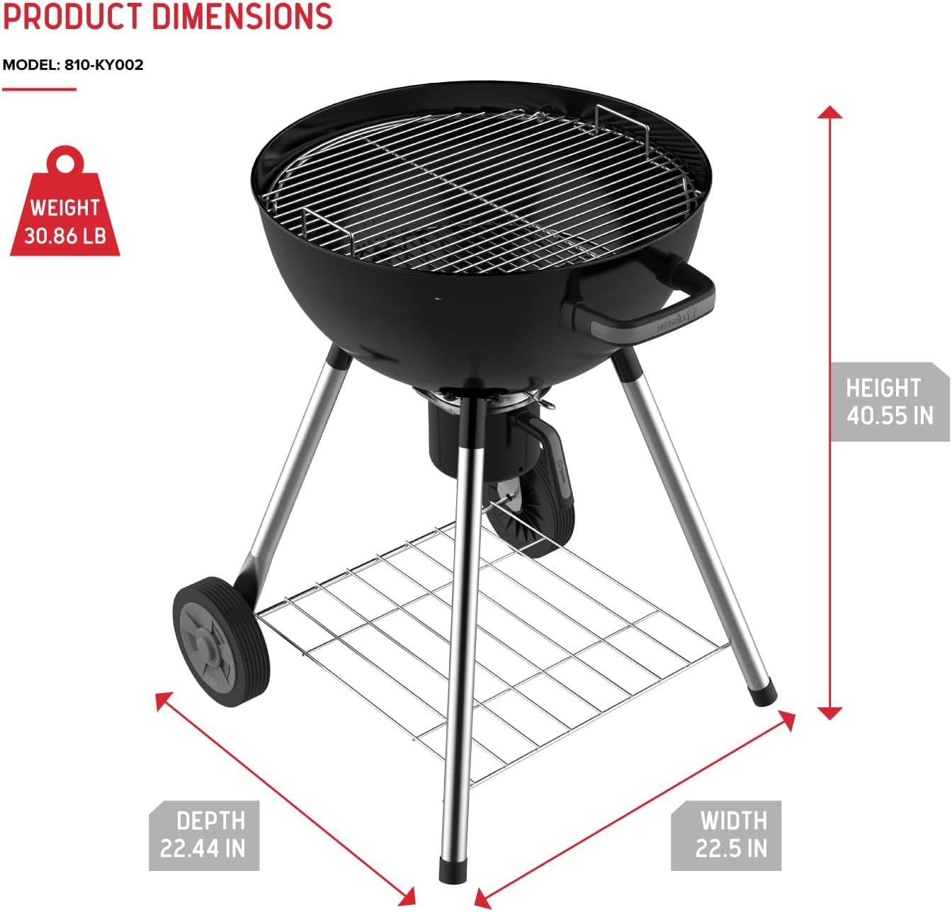 Close-up of the adjustable air vent on the grill lid