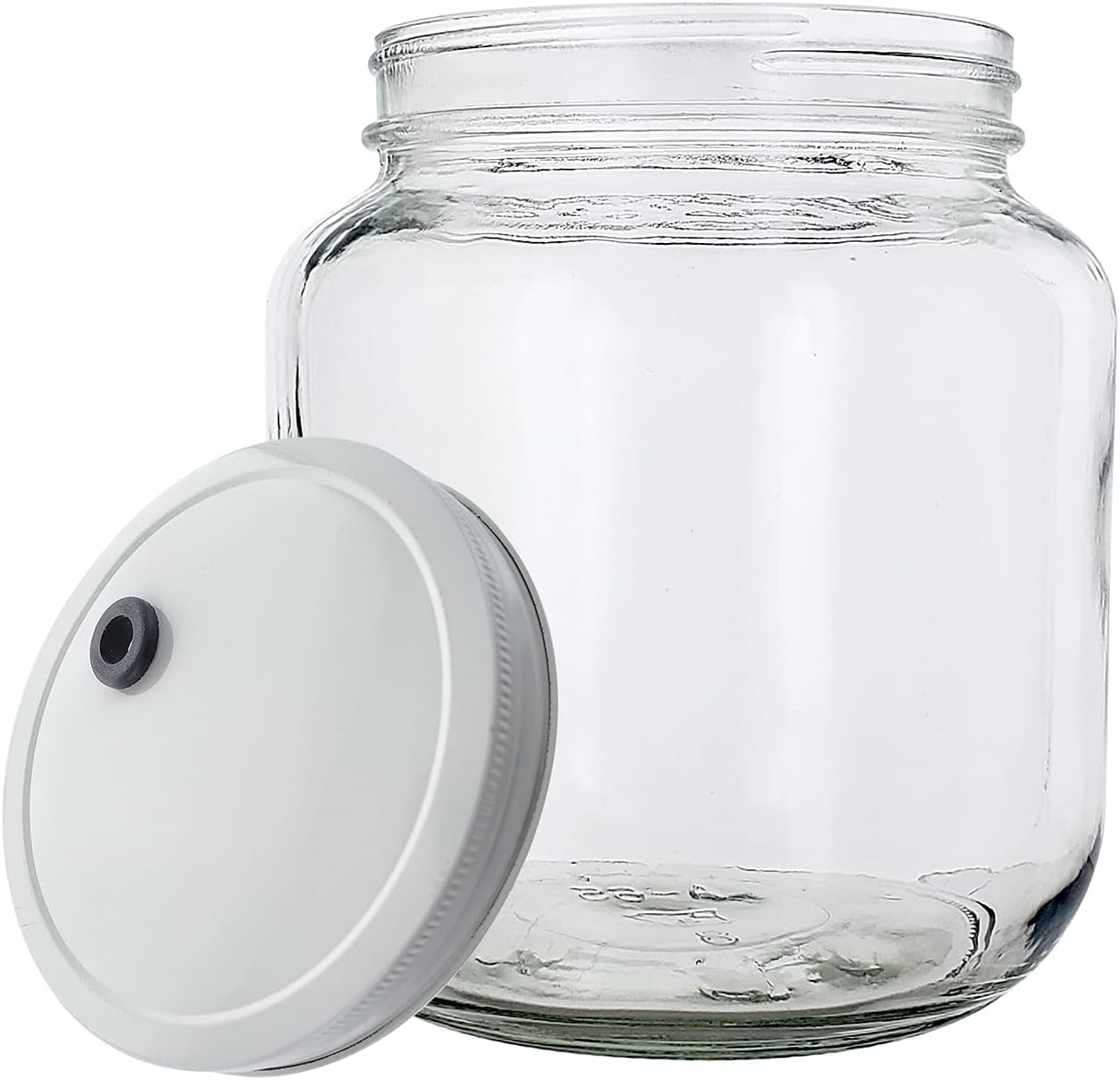 Home Brew Ohio 64oz Wide Mouth Jars With 110mm Grommeted Metal Lids (Pack of 6)