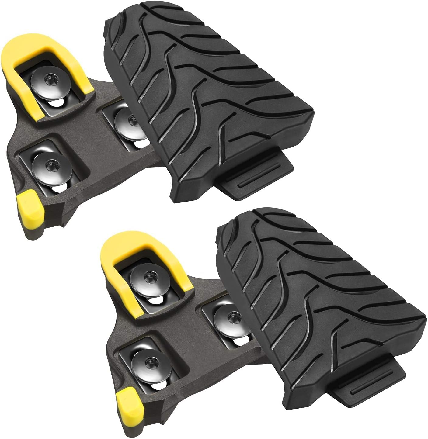 NAACOO Bike Cleats -Compatible with Shimano SPD-SL Pedals/SM-SH10 SH11 SH12 Cleats, Indoor Outdoor Peleton Spin Cycling Pedals Shoes Cleat & Road Bicycle Clips