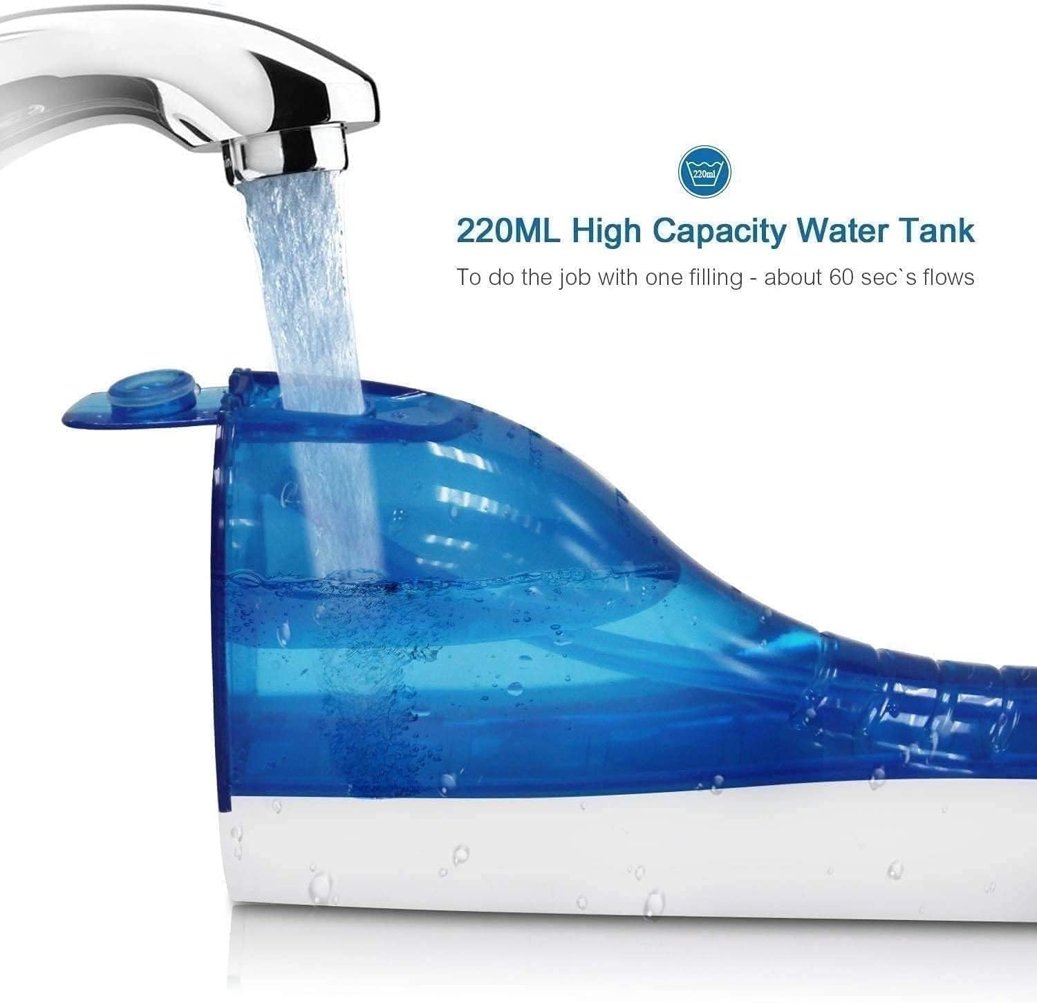 Irrigador bucal inalámbrico profesional con agua, portátil y recargable, resistente al agua IPX7, 3 modos y depósito de agua lavable, ideal for el hogar y viajes, for el cuidado de aparatos dentales y