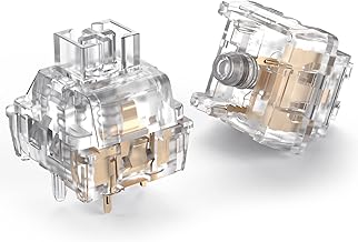 LTC Jerrzi Tactile Switches for Mechanical Keyboard DIY - 5 Pin 40gf Tactile Switches Plate Mounted Compatible for MX Mechanical Keyboard (70PCS)