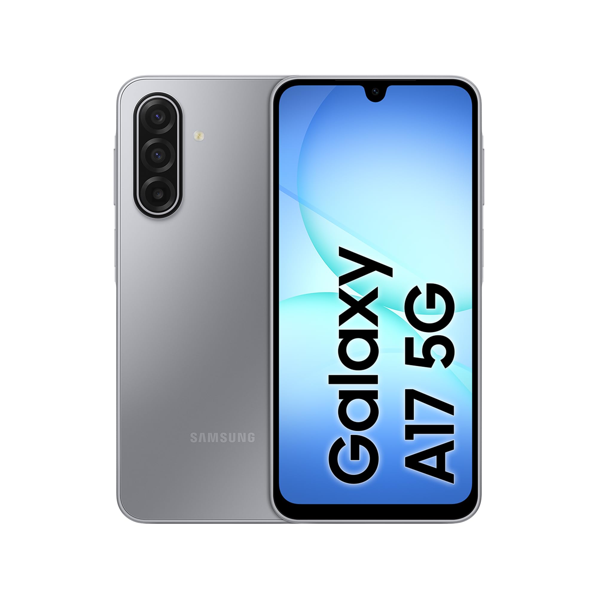 Samsung Galaxy A17 5G 256 Go – Téléphone portable AI, cadre fin de 7,5 mm, grand écran, appareil photo 50 MP, 4 Go de RAM, batterie 5000 mAh, gris, garantie fabricant 3 ans + 1 an supplémentaire