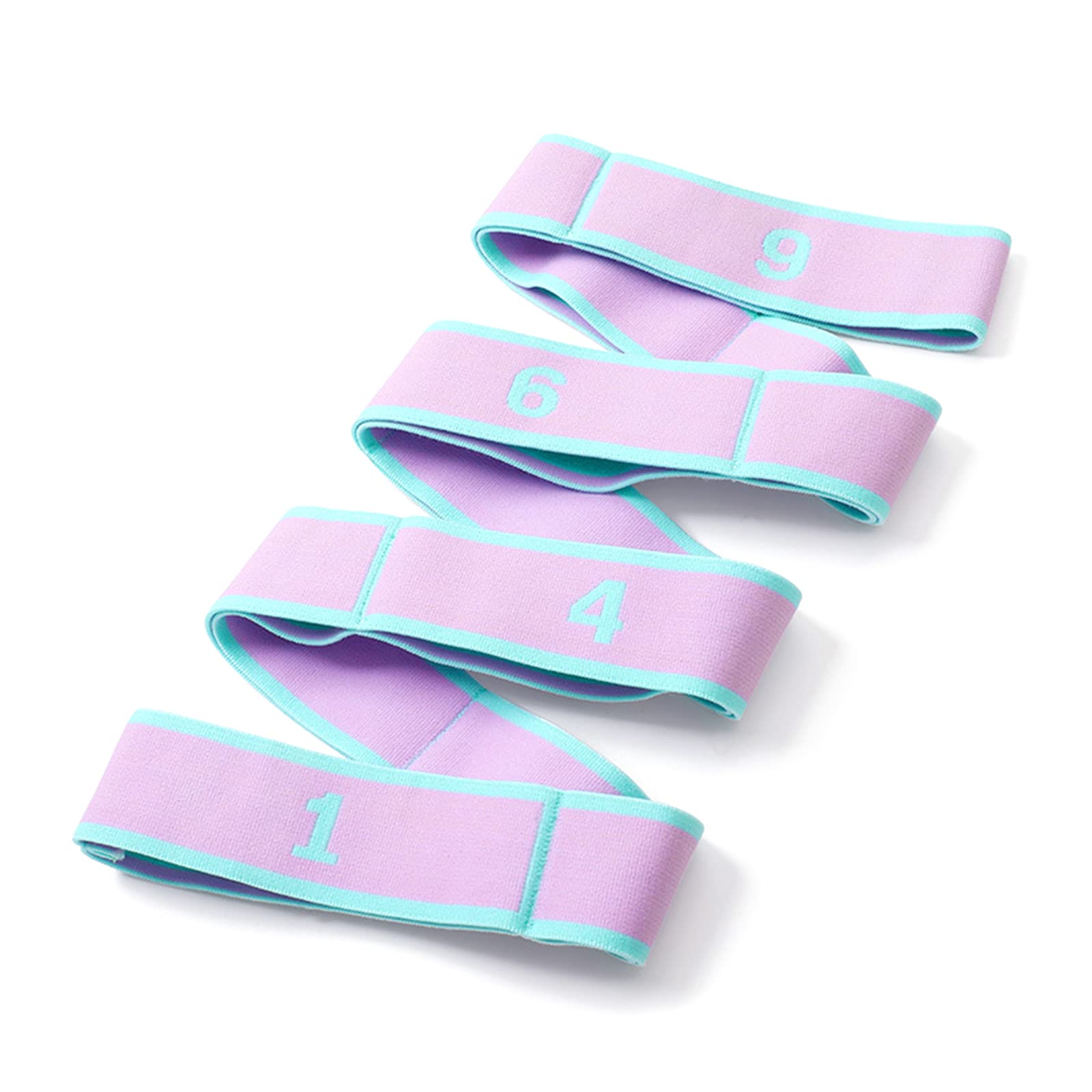 Sangle De Yoga 11 Boucles | 115cm Ajustable | Polyester-Coton | Pour Étirement Pilates Danse