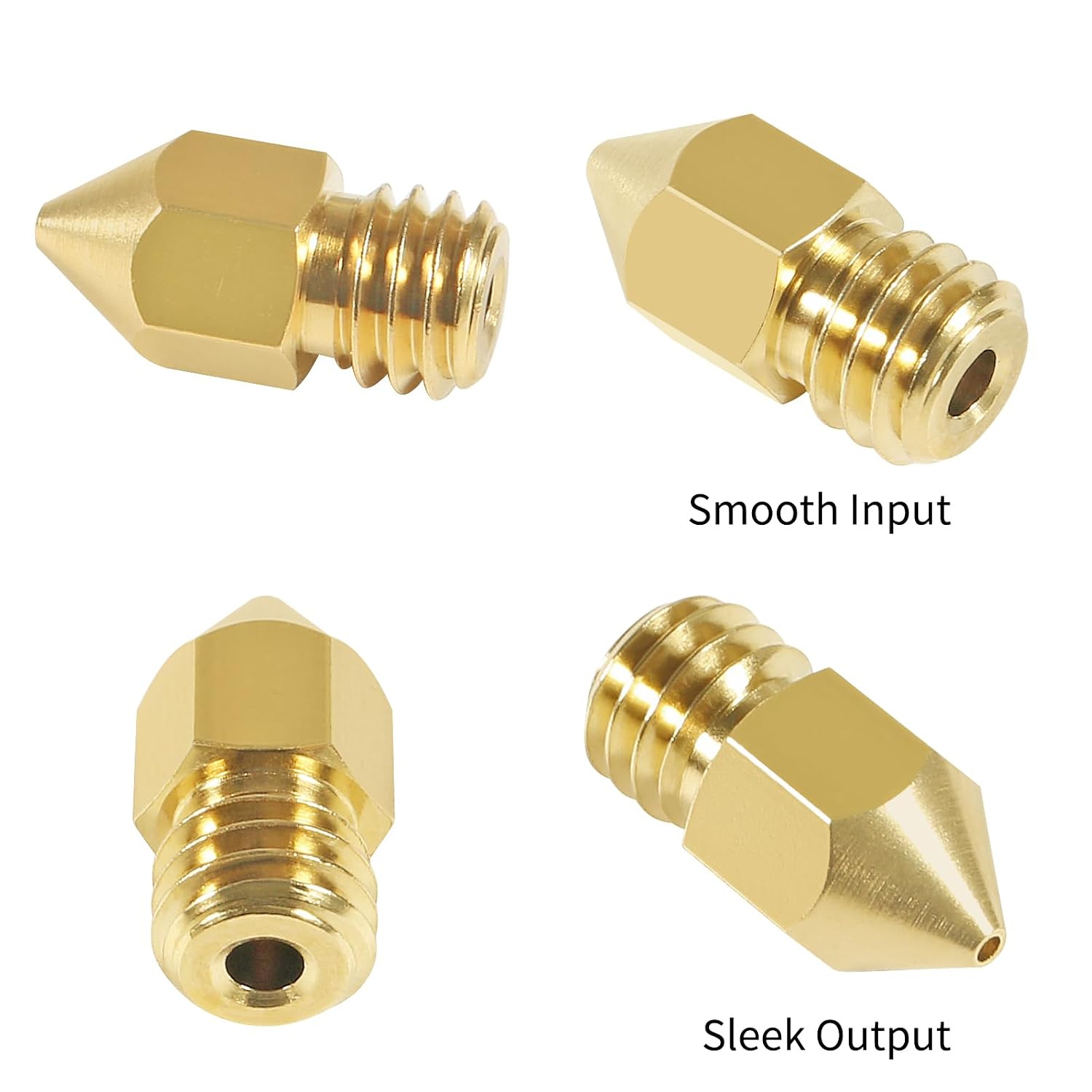 Aokin 8 Pcs 0.6mm MK8 Extruder Nozzles 3D Printer Nozzles for Creality Ender 3/3 Pro/3 V2, Ender 5/5 Pro, CR-10/10S, Makerbot, Anet A8 3D Printer