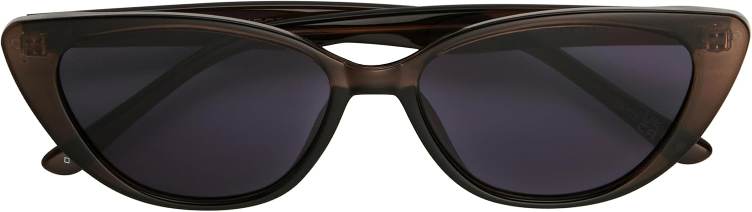 French Connection Women's Dottie Sunglasses Cateye, Black, 56mm