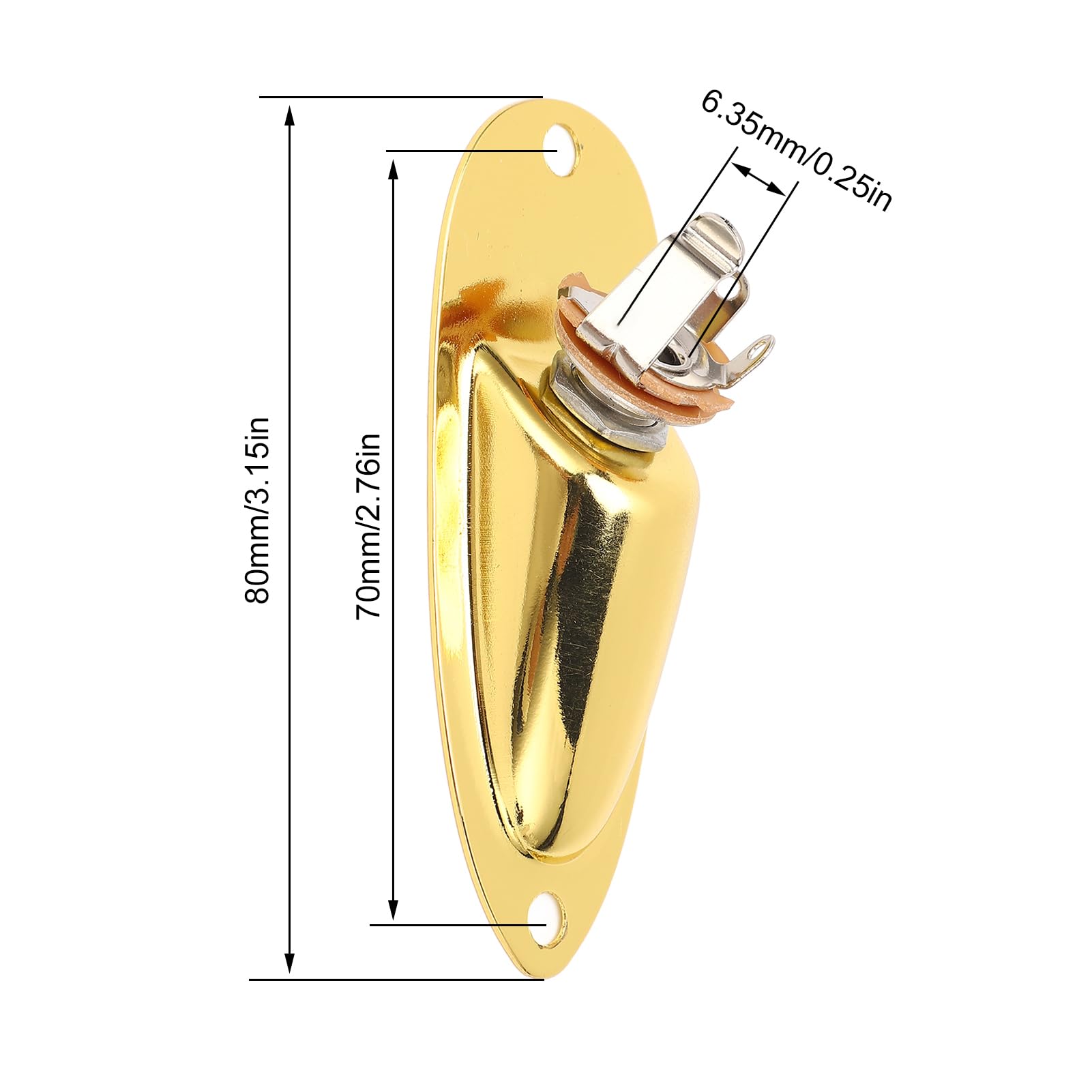 Amazon.com: Alomejor Boat Style Guitar Input Jack, Metal Electric