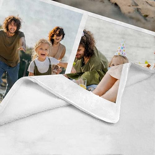 Vista 2 de D-Story Manta personalizada con texto fotográfico, manta personalizada con imagen para familia, madre, padre, adultos, amigos, amantes, perros