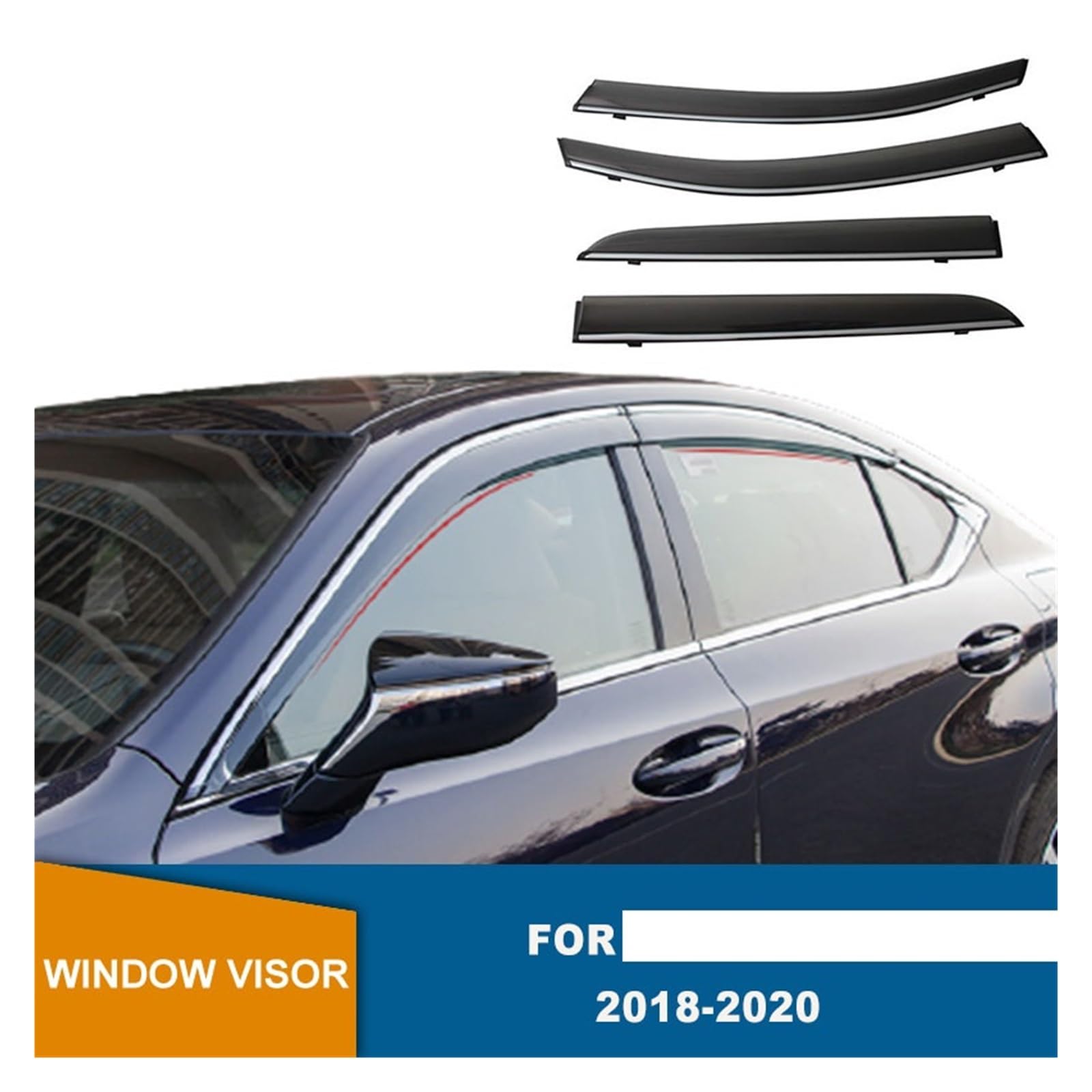 Deflektor szyby do Lexus ES ES200 ES260 ES300h ES300 2018 2019 2020 2021 osłona okienna drzwi samochodu wiatr deszcz osłona przeciwsłoneczna deflektor